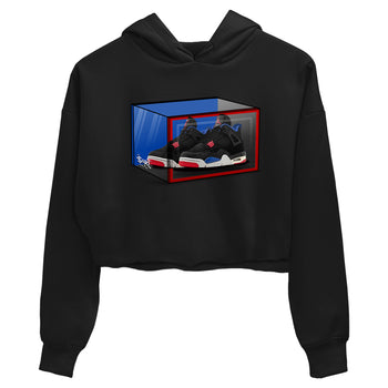 Sneaker match tees – Sneaker Tees To Match Jordan 4 Retro Rare Air Shoes – Shoe Box Crop T-Shirt Black 2