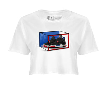 Sneaker match tees – Sneaker Tees To Match Jordan 4 Retro Rare Air Shoes – Shoe Box Crop T-Shirt White 2