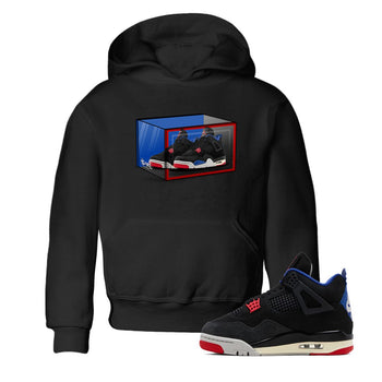Sneaker match tees – Sneaker Tees To Match Jordan 4 Retro Rare Air Shoes – Shoe Box Kids T-Shirt Black 1
