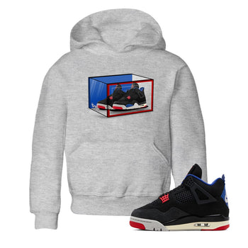 Sneaker match tees – Sneaker Tees To Match Jordan 4 Retro Rare Air Shoes – Shoe Box Kids T-Shirt Heather Grey 1