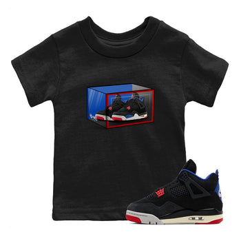 Sneaker match tees – Sneaker Tees To Match Jordan 4 Retro Rare Air Shoes – Shoe Box Kids T-Shirt Black 1