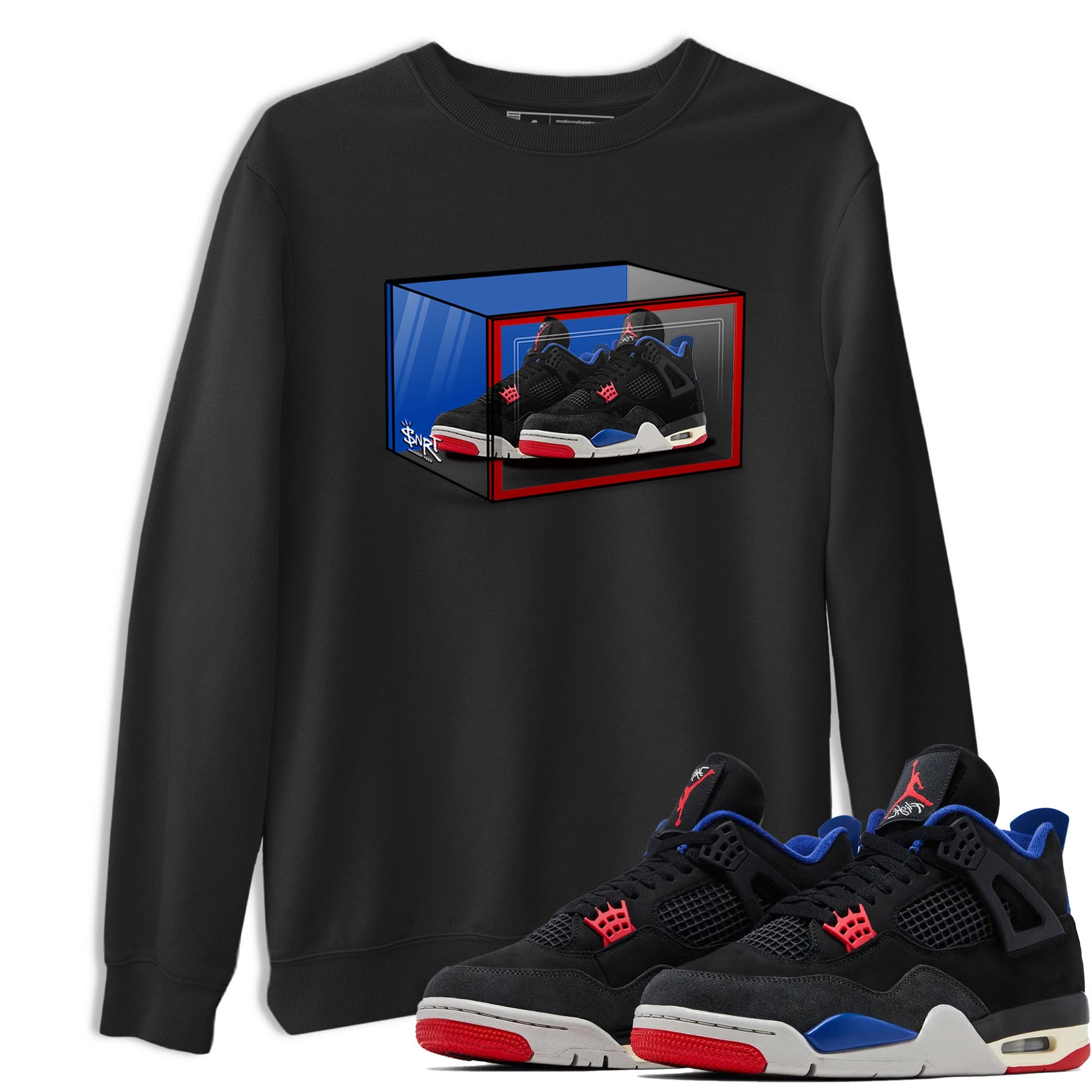 Sneaker match tees – Sneaker Tees To Match Jordan 4 Retro Rare Air Shoes – Shoe Box Tee Black 1