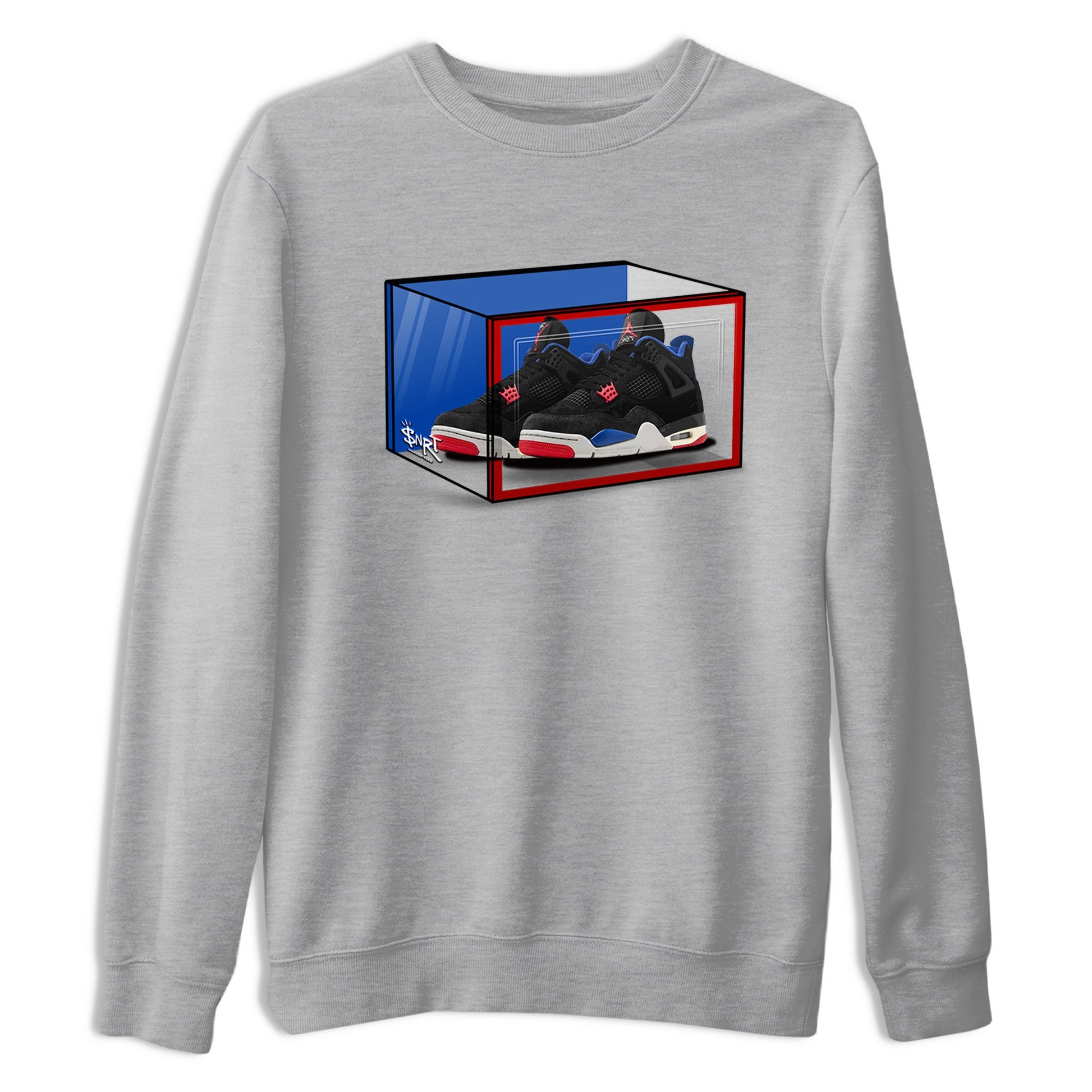 Sneaker match tees – Sneaker Tees To Match Jordan 4 Retro Rare Air Shoes – Shoe Box Tee Heather Grey 2