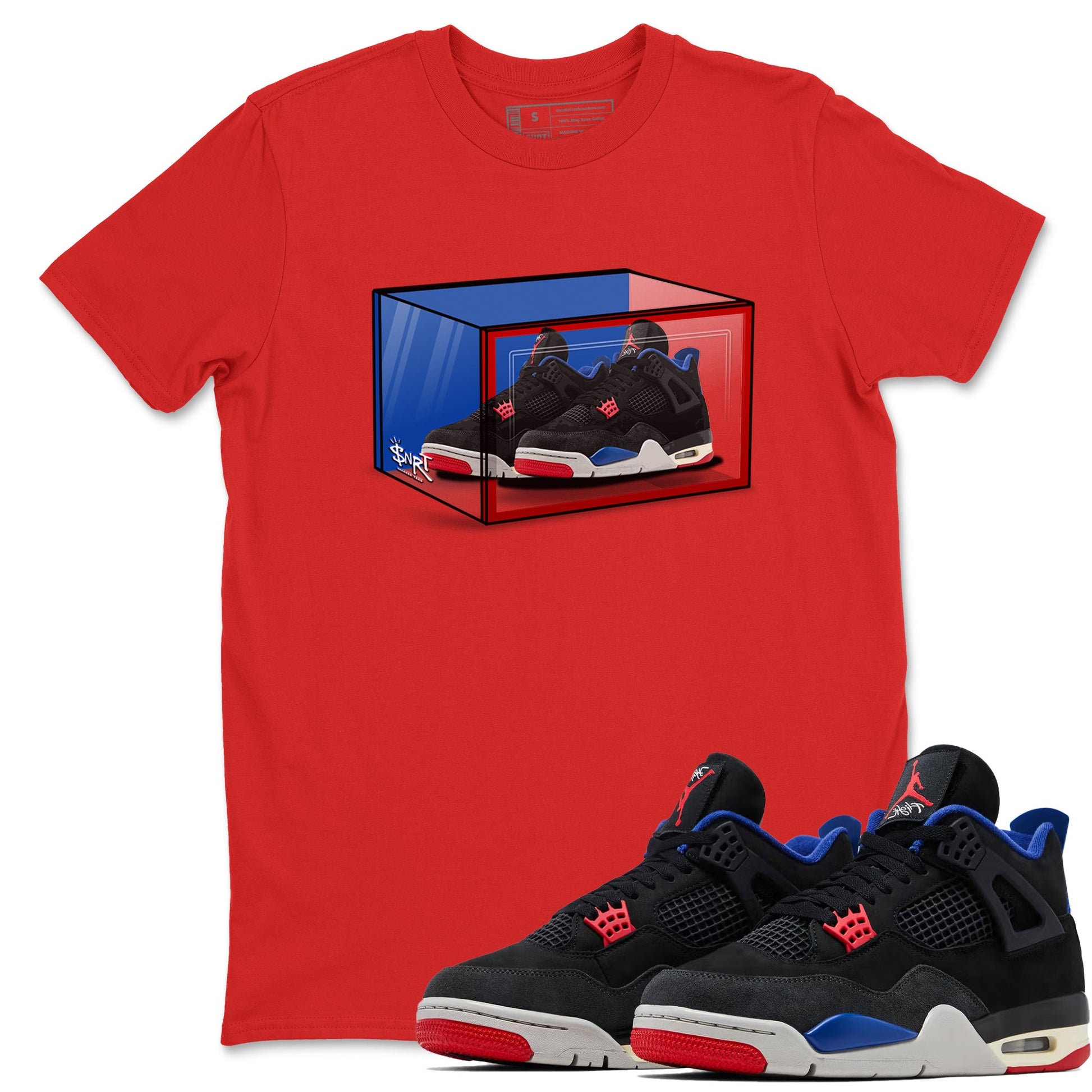Sneaker match tees – Sneaker Tees To Match Jordan 4 Retro Rare Air Shoes – Shoe Box Tee Red 1