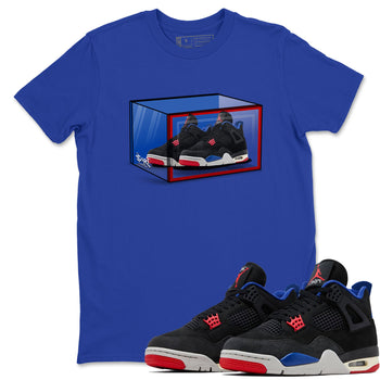 Sneaker match tees – Sneaker Tees To Match Jordan 4 Retro Rare Air Shoes – Shoe Box Tee Royal Blue 1