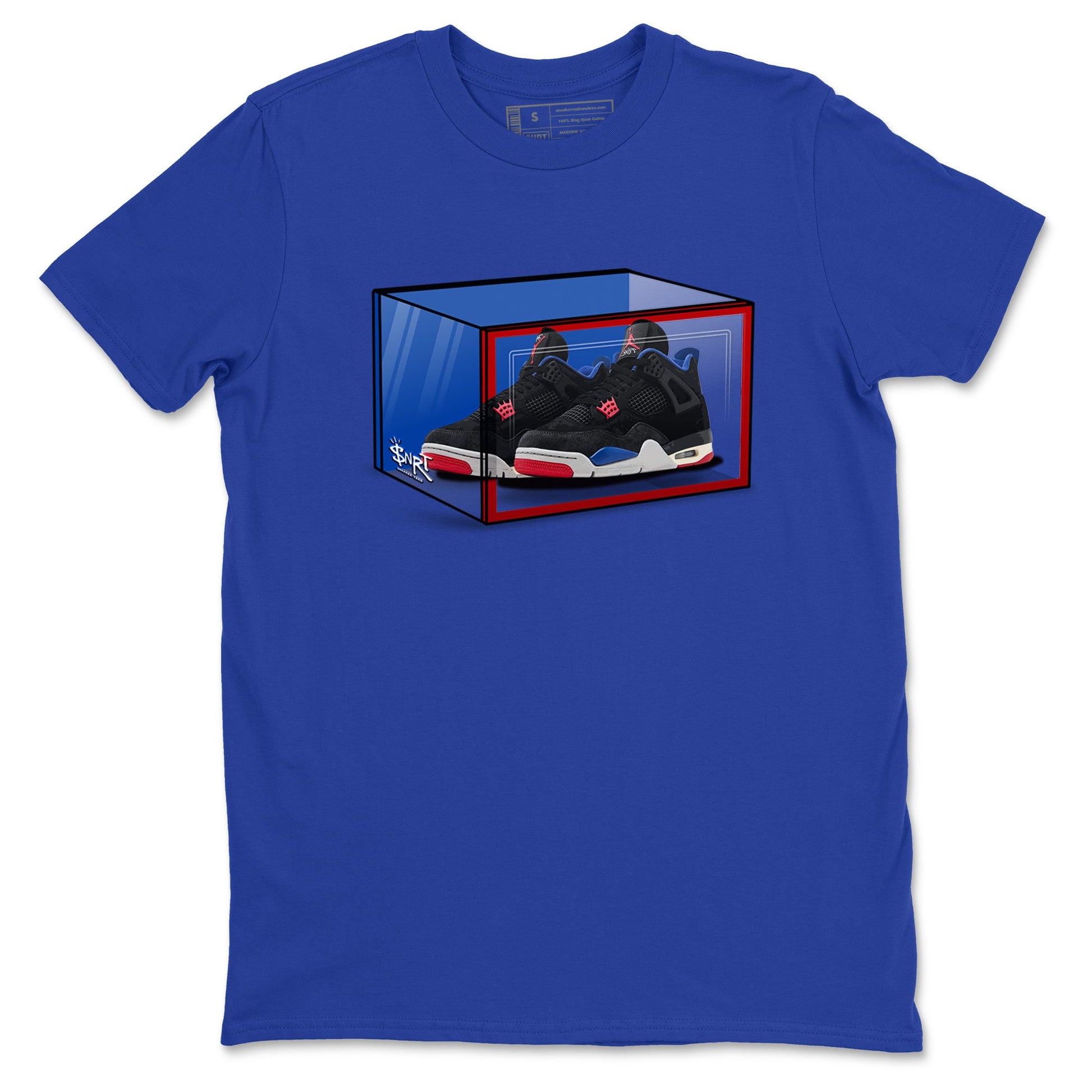 Sneaker match tees – Sneaker Tees To Match Jordan 4 Retro Rare Air Shoes – Shoe Box Tee Royal Blue 2