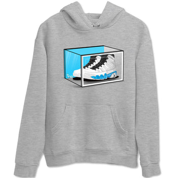 AJ9 Powder Blue shirt to match jordans Shoe Box sneaker tees Air Jordan 9 Retro Powder Blue SNRT Sneaker Release Tees unisex cotton Heather Grey 2 crew neck shirt