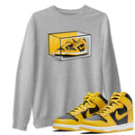 Dunk High Pollen Shirts To Match Jordans Shoe Box sneaker match tees Dunk High Iowa Tee SNRT Sneaker Release Tees unisex cotton Heather Grey 1 crew neck shirts