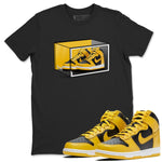 Dunk High Pollen Shirts To Match Jordans Shoe Box sneaker match tees Dunk High Iowa Tee SNRT Sneaker Release Tees unisex cotton Black 1 crew neck shirts