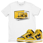 Dunk High Pollen Shirts To Match Jordans Shoe Box sneaker match tees Dunk High Iowa Tee SNRT Sneaker Release Tees unisex cotton White 1 crew neck shirts