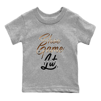 Foams One Metallic Copper shirts to match jordans Shoe Game Lit Shoe Lace sneaker match tees Air Foamposite One Metallic Copper match shoes to clothes SNRT Sneaker Tees Youth Baby Heather Grey 2 tee