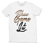 Foams One Metallic Copper shirts to match jordans Shoe Game Lit Shoe Lace sneaker match tees Air Foamposite One Metallic Copper match shoes to clothes SNRT Sneaker Tees unisex cotton White 2 shirts