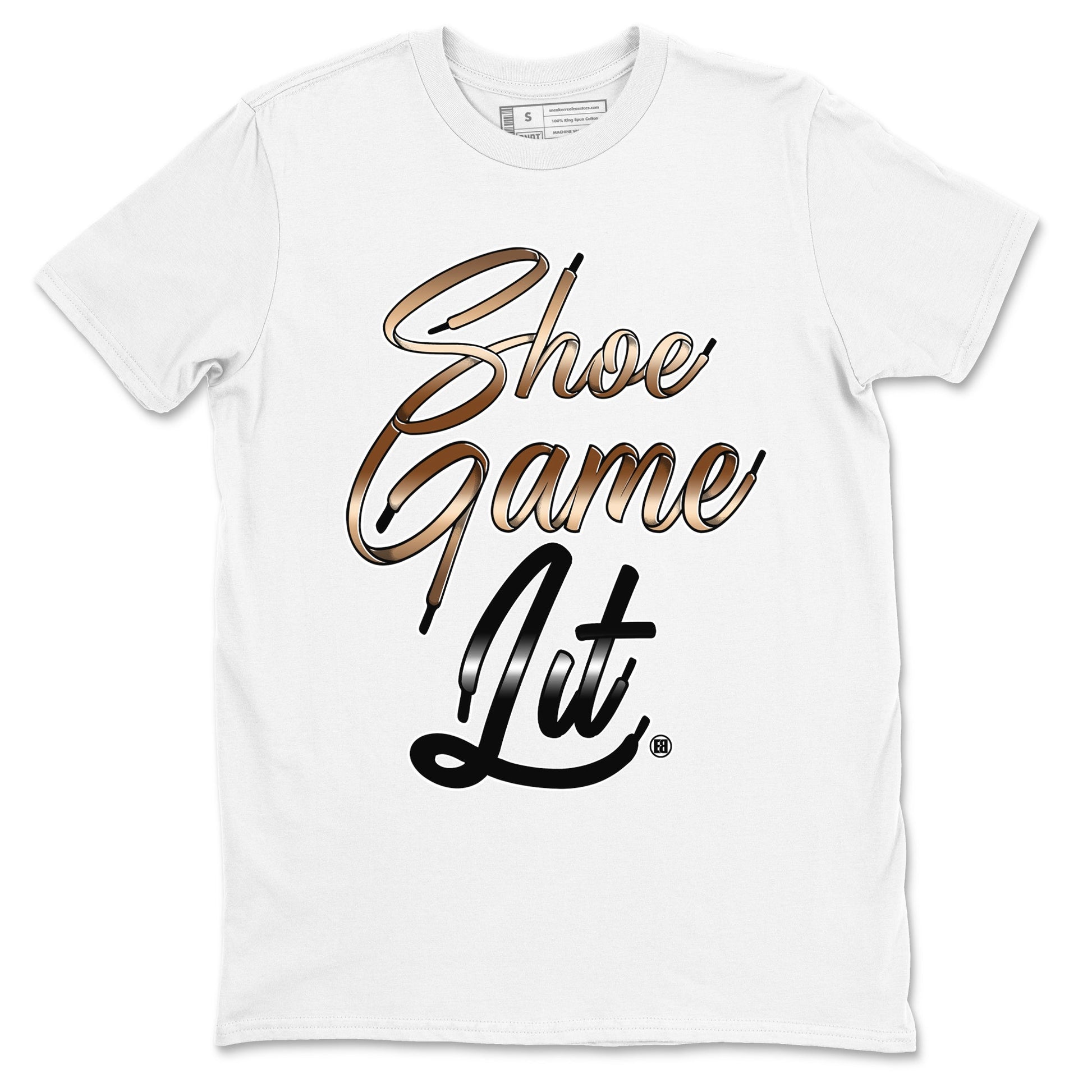 Foams One Metallic Copper shirts to match jordans Shoe Game Lit Shoe Lace sneaker match tees Air Foamposite One Metallic Copper match shoes to clothes SNRT Sneaker Tees unisex cotton White 2 shirts