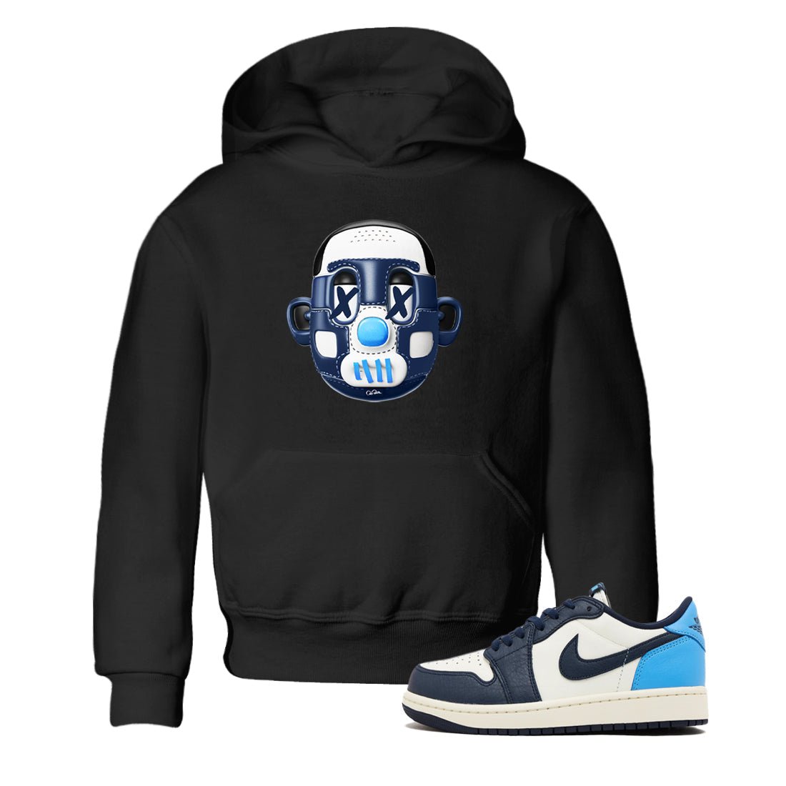 1s Obsidian shirts to match jordans Shoe Head sneaker match tees Air Jordan 1 Low OG Obsidian match shoes to clothes SNRT Sneaker Tees Youth Baby Black 1 tee