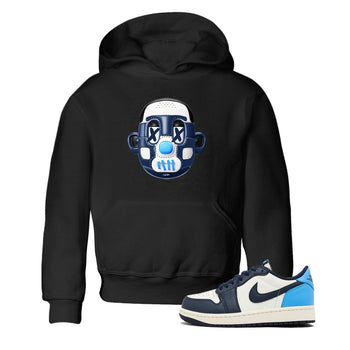 1s Obsidian shirts to match jordans Shoe Head sneaker match tees Air Jordan 1 Low OG Obsidian match shoes to clothes SNRT Sneaker Tees Youth Baby Black 1 tee