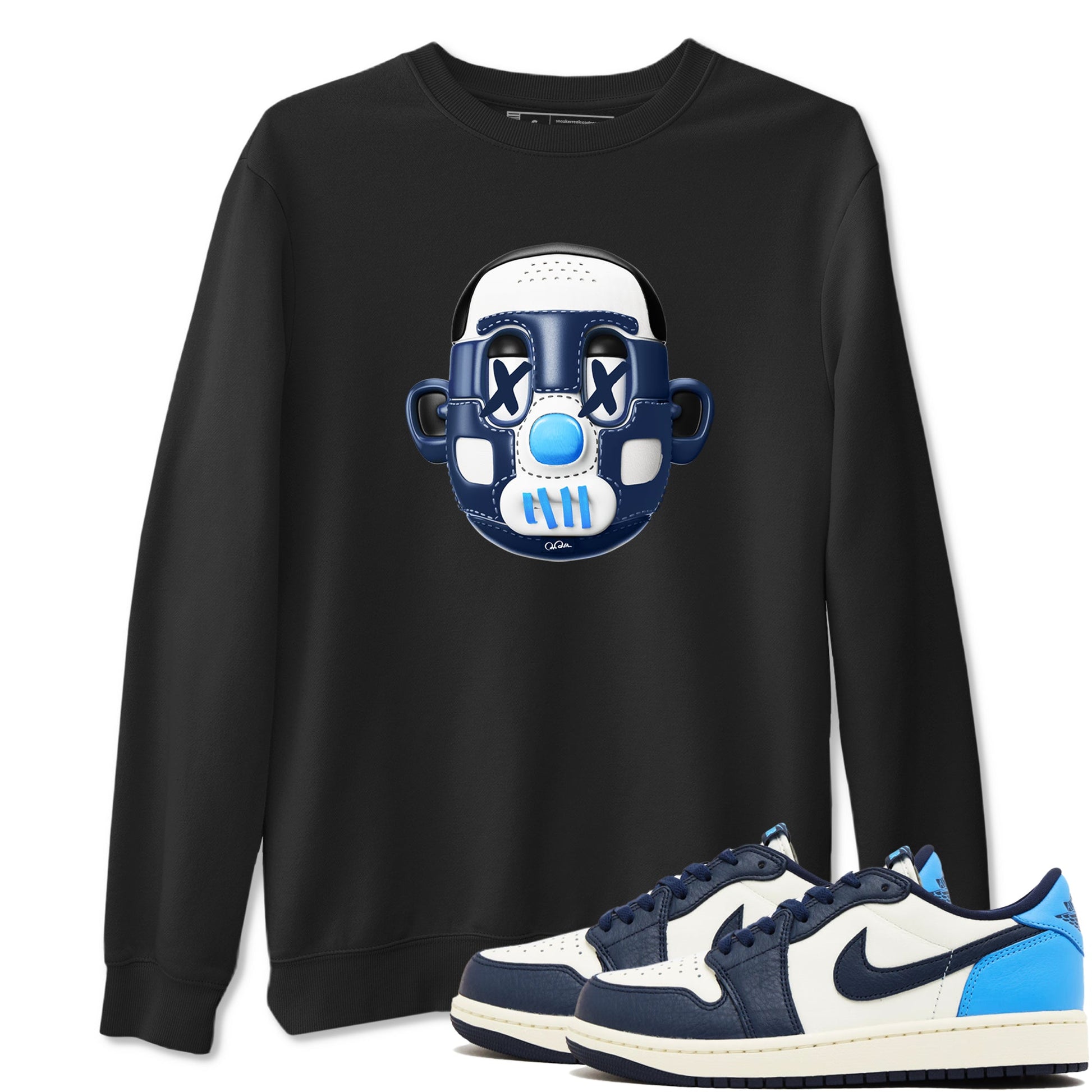1s Obsidian shirts to match jordans Shoe Head sneaker match tees Air Jordan 1 Low OG Obsidian match shoes to clothes SNRT Sneaker Tees unisex cotton Black 1 shirts