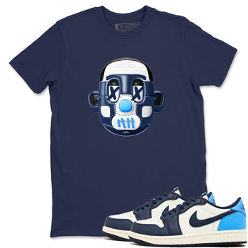1s Obsidian shirts to match jordans Shoe Head sneaker match tees Air Jordan 1 Low OG Obsidian match shoes to clothes SNRT Sneaker Tees unisex cotton Navy 1 shirts