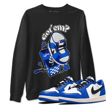 AJ1 Game Royal shirt to match jordans Shoe In The Box sneaker tees Air Jordan 1 Game Royal SNRT Sneaker Release Tees unisex cotton Black 1 crew neck shirt