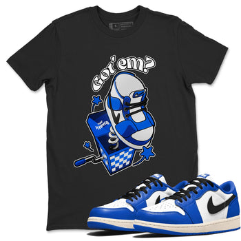 AJ1 Game Royal shirt to match jordans Shoe In The Box sneaker tees Air Jordan 1 Game Royal SNRT Sneaker Release Tees unisex cotton Black 1 crew neck shirt