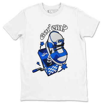 AJ1 Game Royal shirt to match jordans Shoe In The Box sneaker tees Air Jordan 1 Game Royal SNRT Sneaker Release Tees unisex cotton White 2 crew neck shirt