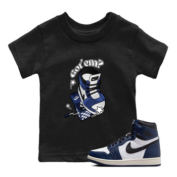 1s Midnight Navy shirts to match jordans Shoe In The Box sneaker match tees Air Jordan 1 Midnight Navy match shoes to clothes SNRT Sneaker Tees Youth Baby Black 1 tee