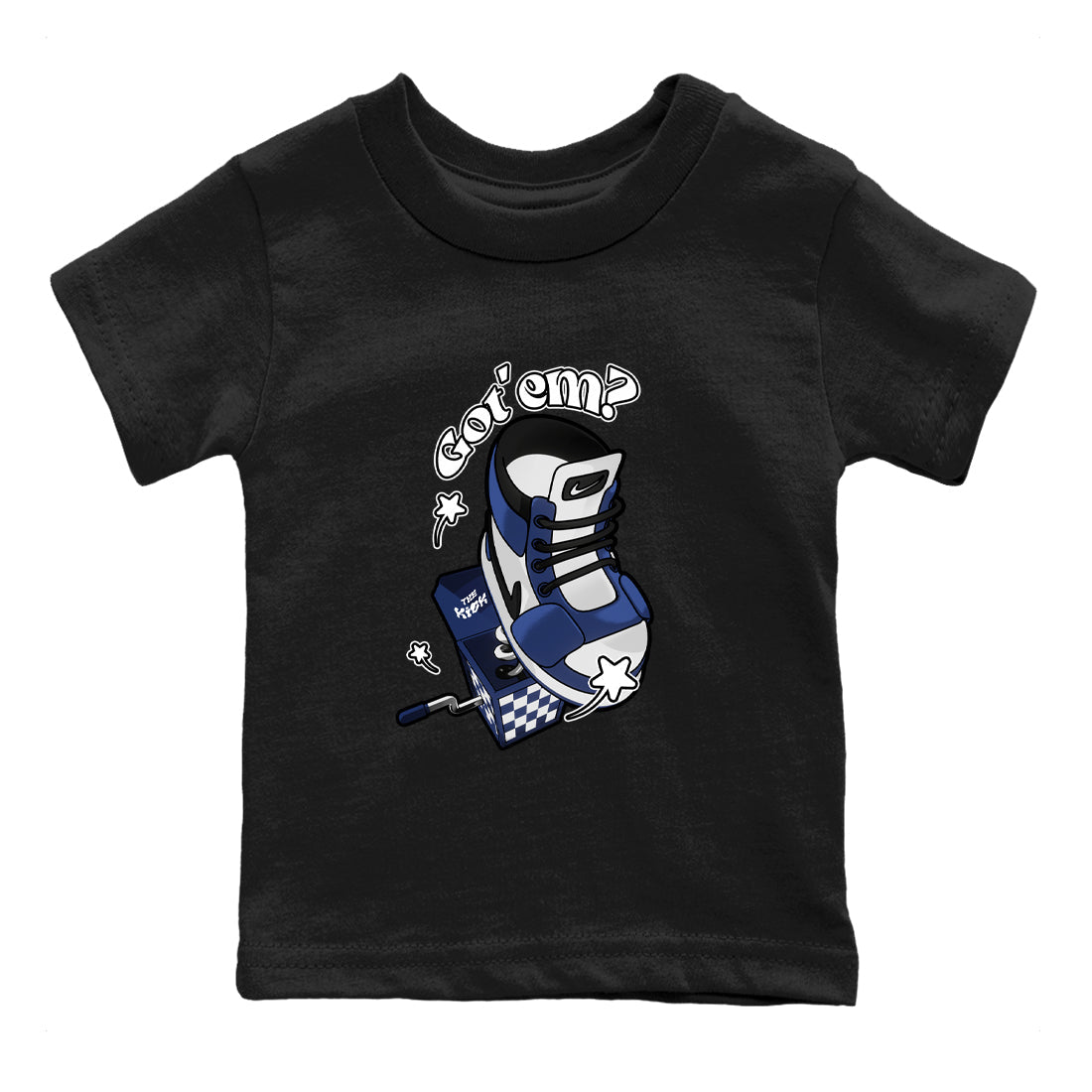 1s Midnight Navy shirts to match jordans Shoe In The Box sneaker match tees Air Jordan 1 Midnight Navy match shoes to clothes SNRT Sneaker Tees Youth Baby Black 2 tee