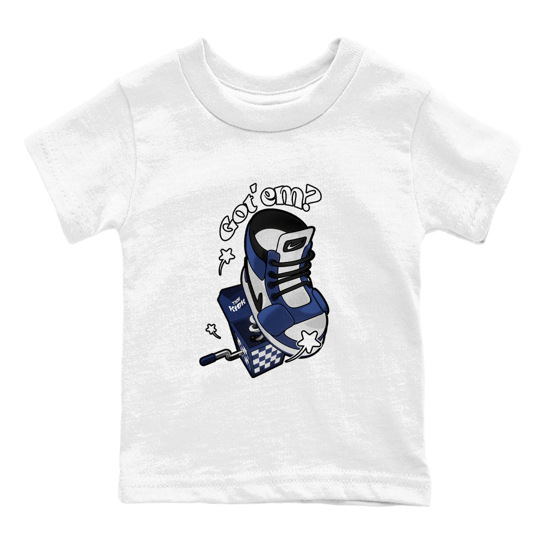 1s Midnight Navy shirts to match jordans Shoe In The Box sneaker match tees Air Jordan 1 Midnight Navy match shoes to clothes SNRT Sneaker Tees Youth Baby White 2 tee