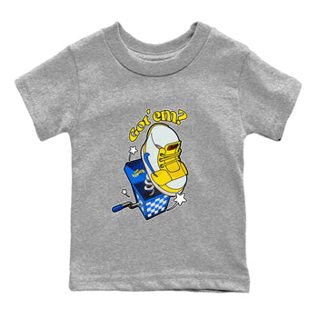 1s Travis Scott Canary shirt to match jordans Shoe In The Box sneaker tees Air Jordan 1 Travis Scott Canary SNRT sneaker release tees baby toddler Heather Grey 2 cotton Shirt