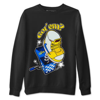 1s Travis Scott Canary shirt to match jordans Shoe In The Box sneaker tees Air Jordan 1 Travis Scott Canary SNRT Sneaker Release Tees unisex cotton Black 2 crew neck shirt
