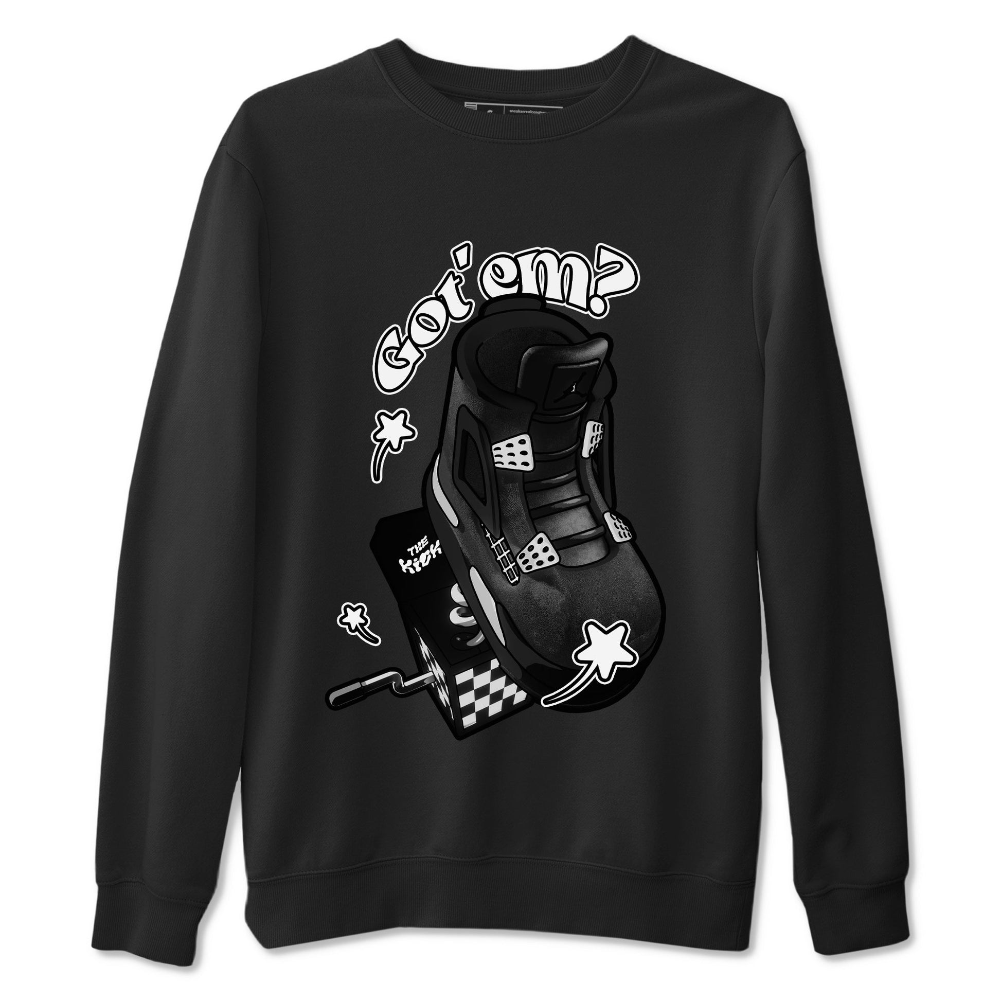 4s White Thunder shirts to match jordans Shoe In The Box sneaker match tees Air Jordan 4 White Thunder SNRT Sneaker Release Tees unisex cotton Black 2 crew neck shirts