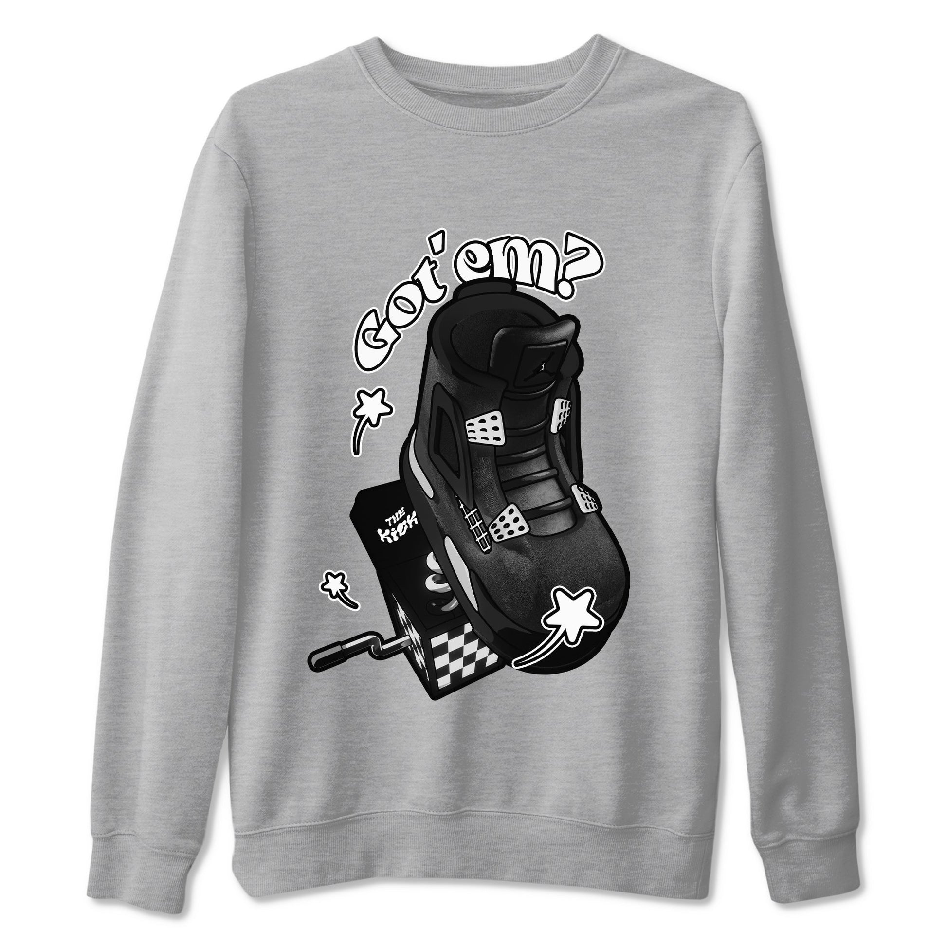 4s White Thunder shirts to match jordans Shoe In The Box sneaker match tees Air Jordan 4 White Thunder SNRT Sneaker Release Tees unisex cotton Heather Grey 2 crew neck shirts
