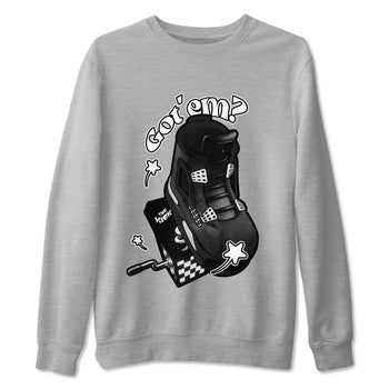 4s White Thunder shirts to match jordans Shoe In The Box sneaker match tees Air Jordan 4 White Thunder SNRT Sneaker Release Tees unisex cotton Heather Grey 2 crew neck shirts