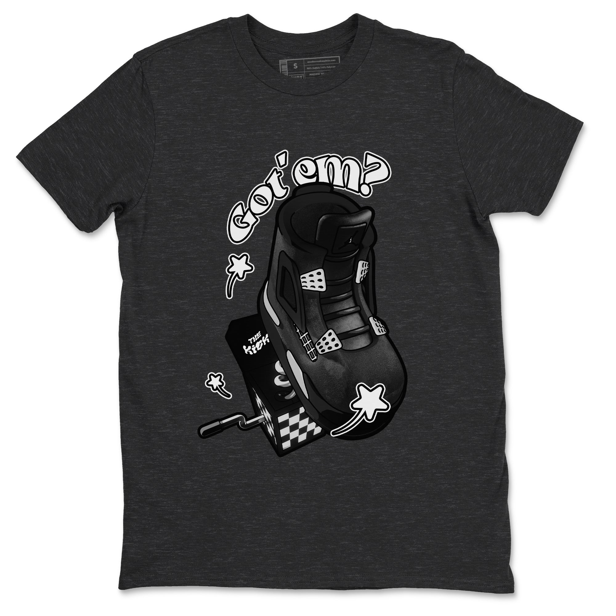 4s White Thunder shirts to match jordans Shoe In The Box sneaker match tees Air Jordan 4 White Thunder SNRT Sneaker Release Tees unisex cotton Charcoal Heather 2 crew neck shirts