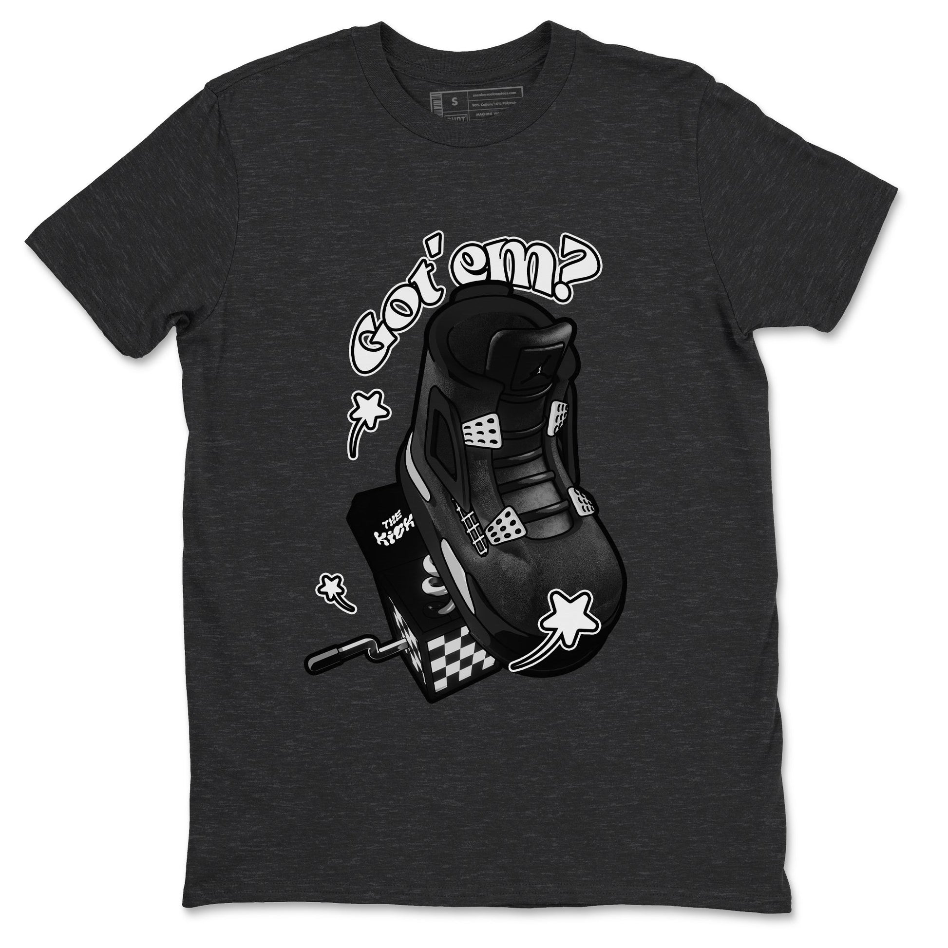 4s White Thunder shirts to match jordans Shoe In The Box sneaker match tees Air Jordan 4 White Thunder SNRT Sneaker Release Tees unisex cotton Charcoal Heather 2 crew neck shirts