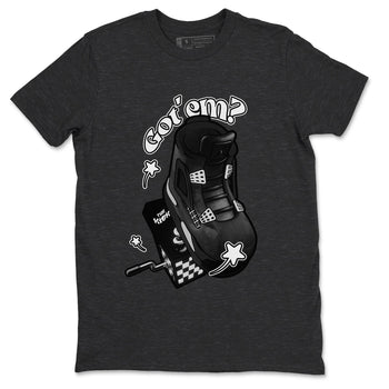 4s White Thunder shirts to match jordans Shoe In The Box sneaker match tees Air Jordan 4 White Thunder SNRT Sneaker Release Tees unisex cotton Charcoal Heather 2 crew neck shirts