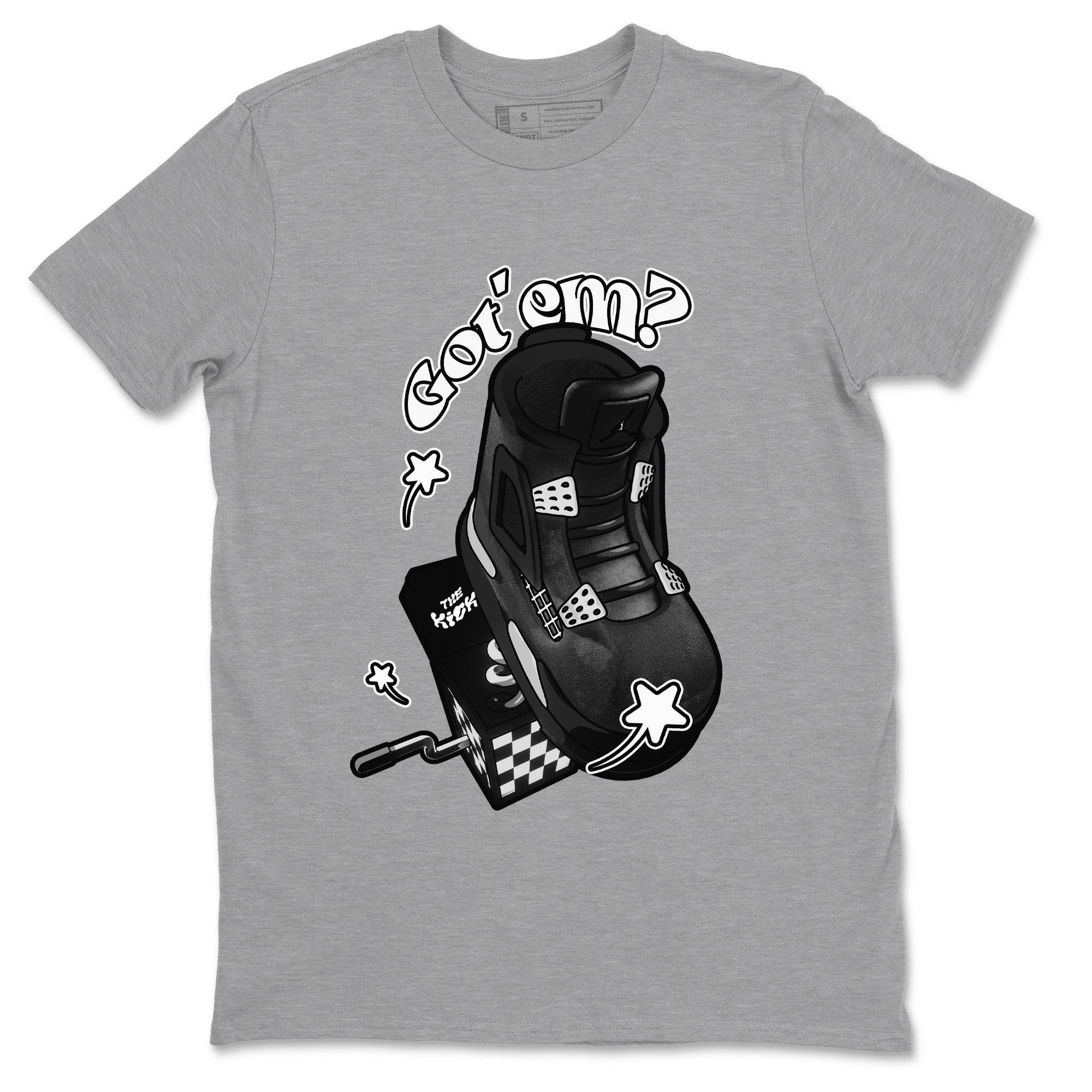 4s White Thunder shirts to match jordans Shoe In The Box sneaker match tees Air Jordan 4 White Thunder SNRT Sneaker Release Tees unisex cotton Heather Grey 2 crew neck shirts