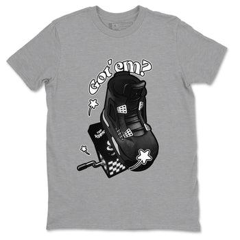 4s White Thunder shirts to match jordans Shoe In The Box sneaker match tees Air Jordan 4 White Thunder SNRT Sneaker Release Tees unisex cotton Heather Grey 2 crew neck shirts