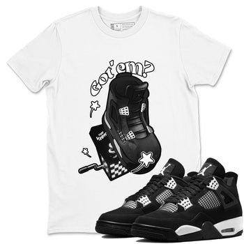 4s White Thunder shirts to match jordans Shoe In The Box sneaker match tees Air Jordan 4 White Thunder SNRT Sneaker Release Tees unisex cotton White 1 crew neck shirts
