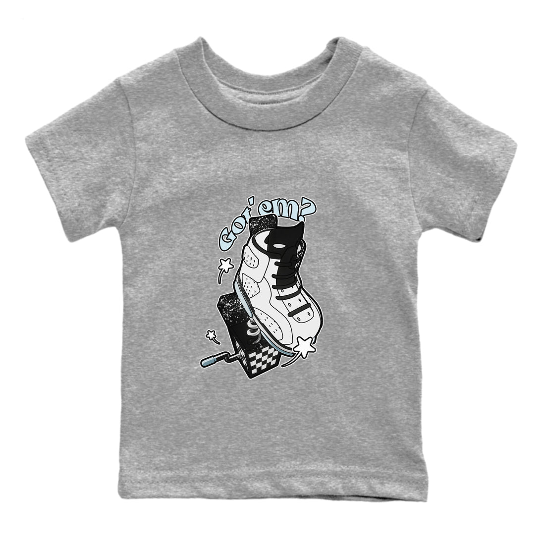 AJ6 White Black shirts to match jordans Shoe In The Box sneaker match tees Air Jordan 6 White Black SNRT Sneaker Tees streetwear brand Baby and Youth Heather Grey 2 cotton tee
