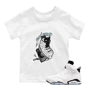 AJ6 White Black shirts to match jordans Shoe In The Box sneaker match tees Air Jordan 6 White Black SNRT Sneaker Tees streetwear brand Baby and Youth White 1 cotton tee
