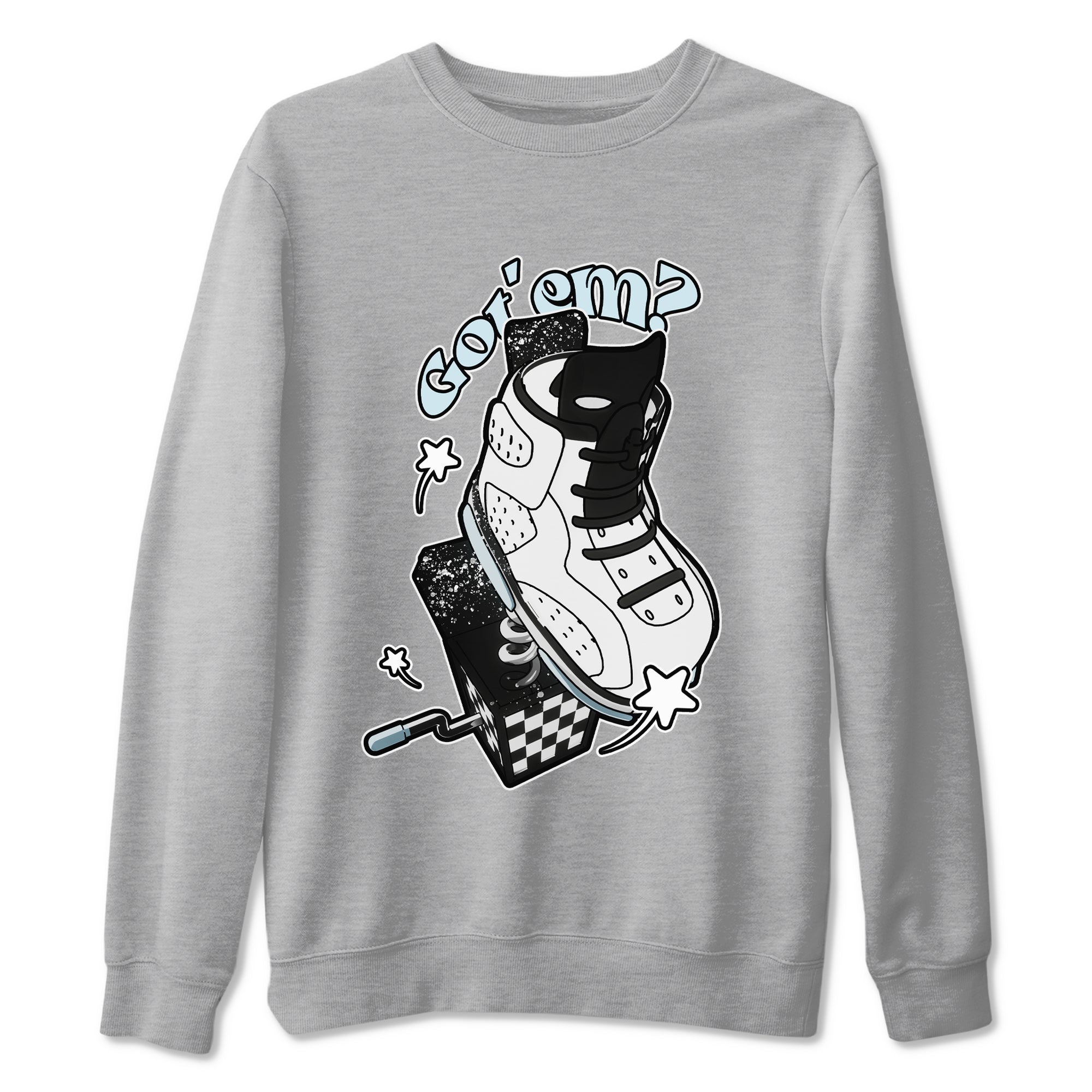 AJ6 White Black shirts to match jordans Shoe In The Box sneaker match tees Air Jordan 6 White Black SNRT Sneaker Tees streetwear brand Heather Grey 2 unisex cotton tee