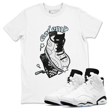 AJ6 White Black shirts to match jordans Shoe In The Box sneaker match tees Air Jordan 6 White Black SNRT Sneaker Tees streetwear brand White 1 unisex cotton tee