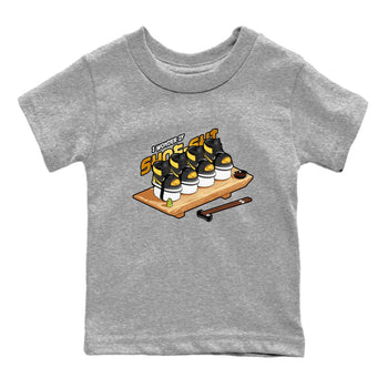 1s Black Metallic Gold shirts to match jordans Shoe-Shi sneaker match tees Jordan 1 High OG Black and Gold SNRT Sneaker Tees streetwear brand Baby and Youth Heather Grey 2 cotton tee