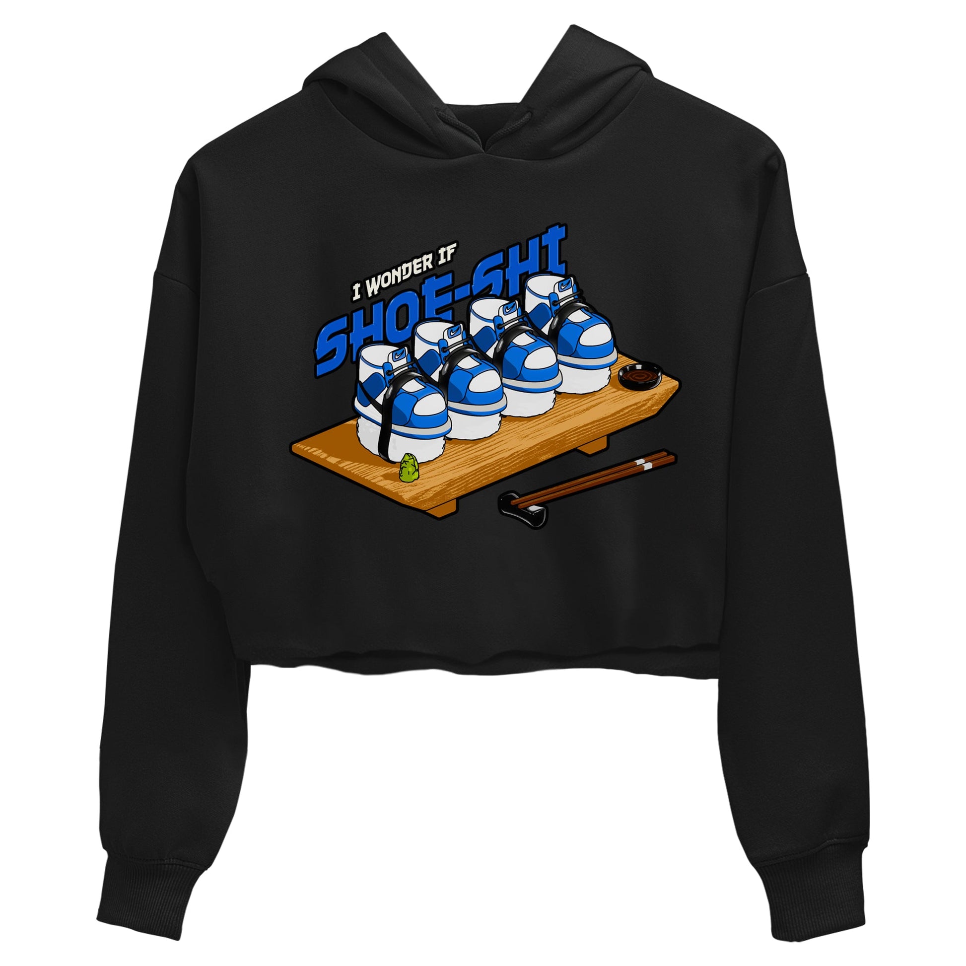 AJ1 Game Royal shirt to match jordans Shoe-Shi sneaker tees Air Jordan 1 Game Royal SNRT Sneaker Release Tees Black 2 crop length shirt