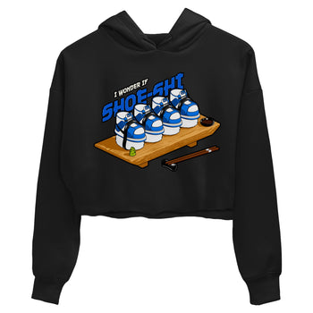 AJ1 Game Royal shirt to match jordans Shoe-Shi sneaker tees Air Jordan 1 Game Royal SNRT Sneaker Release Tees Black 2 crop length shirt