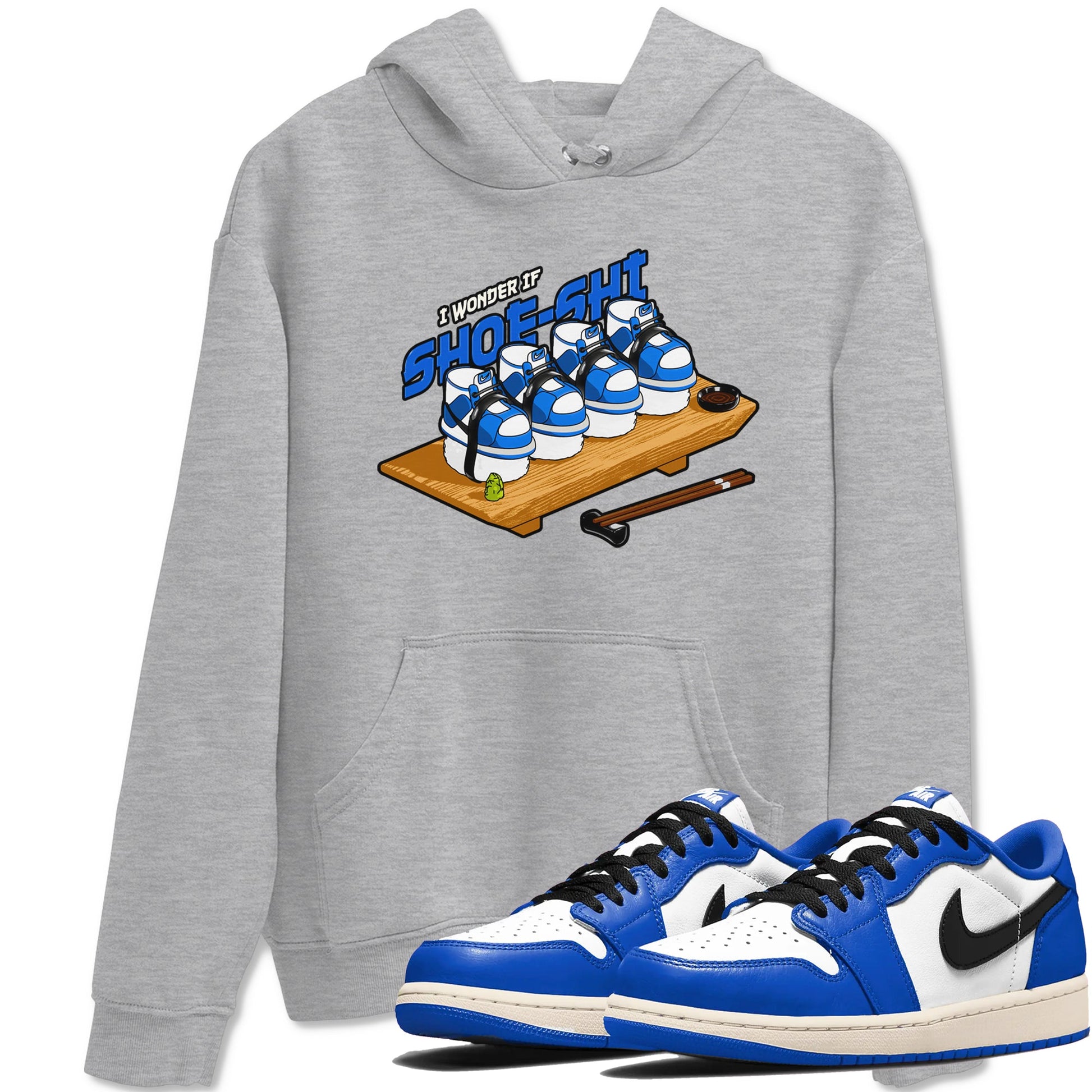 AJ1 Game Royal shirt to match jordans Shoe-Shi sneaker tees Air Jordan 1 Game Royal SNRT Sneaker Release Tees unisex cotton Heather Grey 1 crew neck shirt