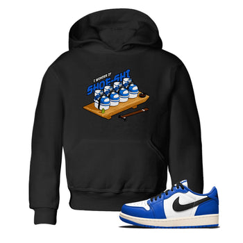AJ1 Game Royal shirt to match jordans Shoe-Shi sneaker tees Air Jordan 1 Game Royal SNRT sneaker release tees baby toddler Black 1 cotton Shirt