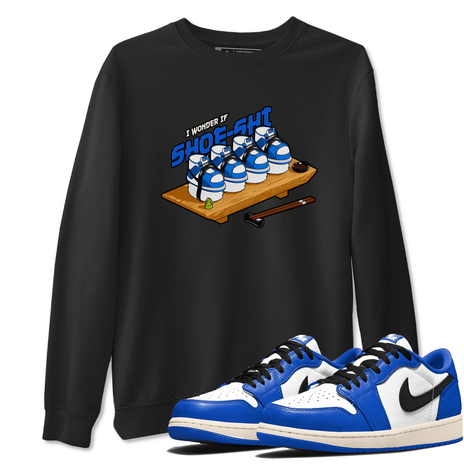AJ1 Game Royal shirt to match jordans Shoe-Shi sneaker tees Air Jordan 1 Game Royal SNRT Sneaker Release Tees unisex cotton Black 1 crew neck shirt
