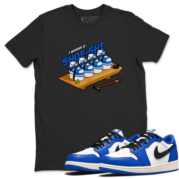AJ1 Game Royal shirt to match jordans Shoe-Shi sneaker tees Air Jordan 1 Game Royal SNRT Sneaker Release Tees unisex cotton Black 1 crew neck shirt