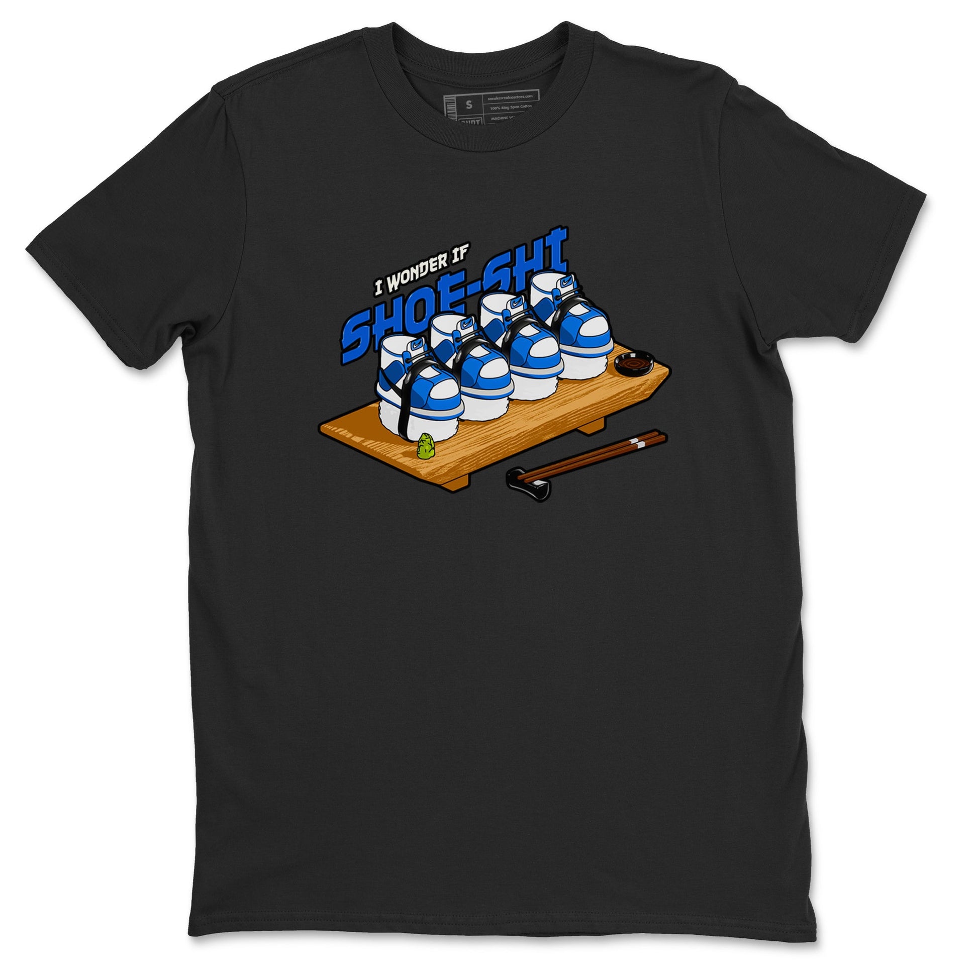 AJ1 Game Royal shirt to match jordans Shoe-Shi sneaker tees Air Jordan 1 Game Royal SNRT Sneaker Release Tees unisex cotton Black 2 crew neck shirt